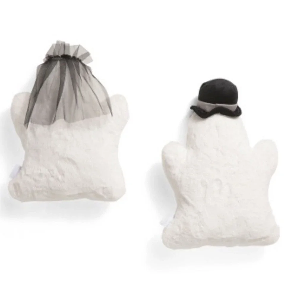 New Martha Stewart Koda Ghost Pillows‎ Bride & Groom Gothic TIKTOK 2 PCs. 14x16